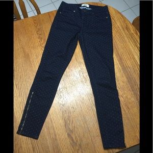 PAIGE Horton Ankle with zipper Pin Dot Jeans